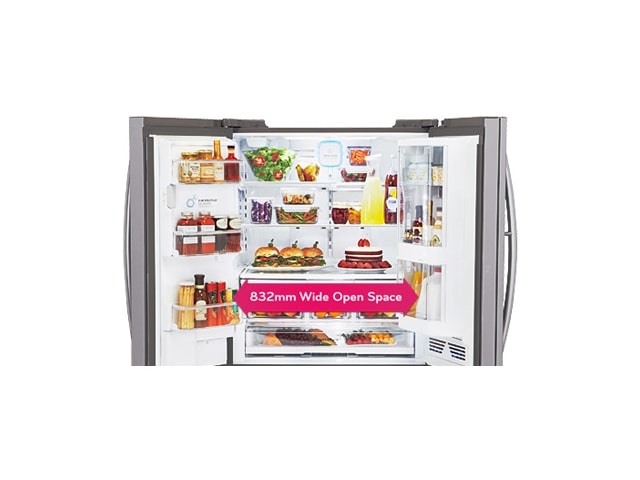 Imagen demostrativa del amplio espacio perfecto para alimentos y platillos de gran tamaño.